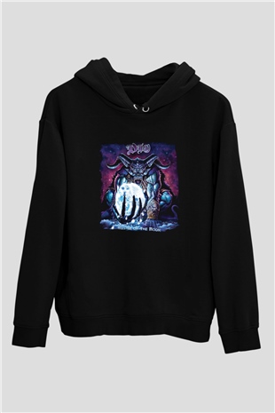 Dio Baskılı Unisex Siyah Hoodie