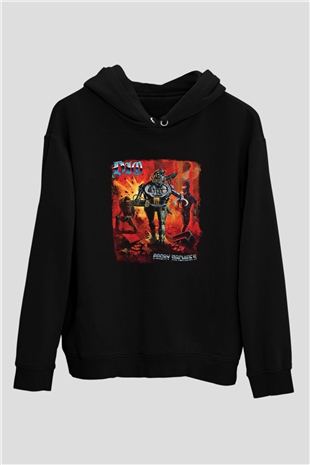 Dio Baskılı Unisex Siyah Hoodie