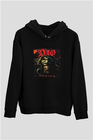 Dio Baskılı Unisex Siyah Hoodie