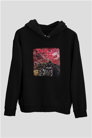 Dio Baskılı Unisex Siyah Hoodie
