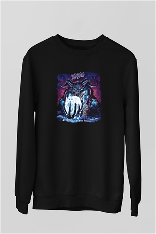 Dio Baskılı Unisex Siyah Sweatshirt