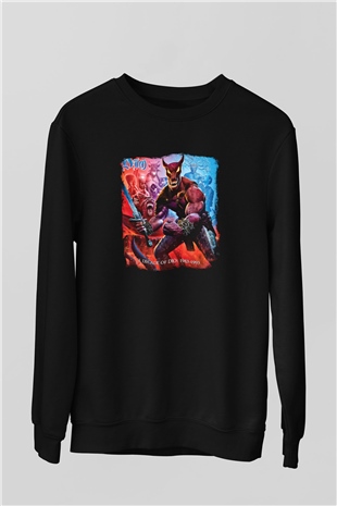 Dio Baskılı Unisex Siyah Sweatshirt