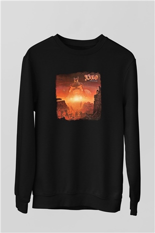 Dio Baskılı Unisex Siyah Sweatshirt