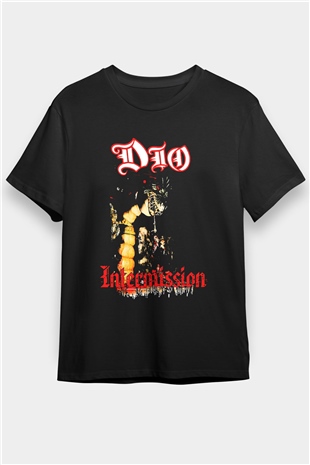 Dio Baskılı Unisex Siyah Tişört
