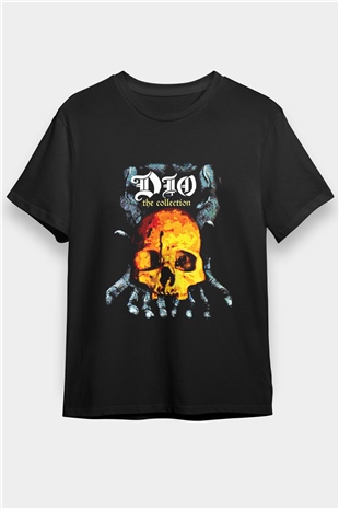 Dio Baskılı Unisex Siyah Tişört
