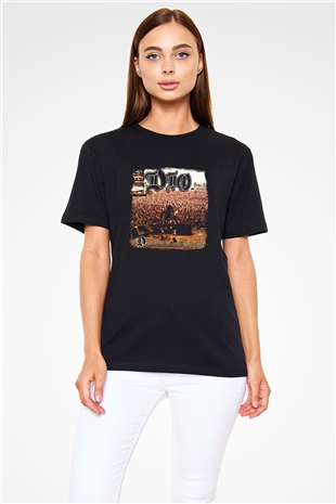 Dio Baskılı Unisex Siyah Tişört