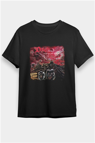 Dio Baskılı Unisex Siyah Tişört