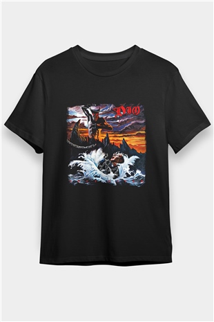 Dio Baskılı Unisex Siyah Tişört
