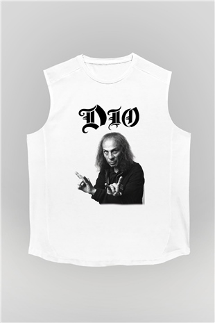 Dio Beyaz Unisex Kolsuz Tişört