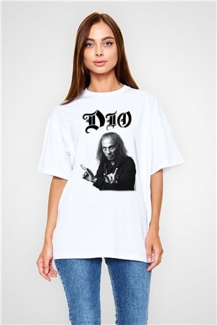 Dio Beyaz Unisex Oversize Tişört T-Shirt