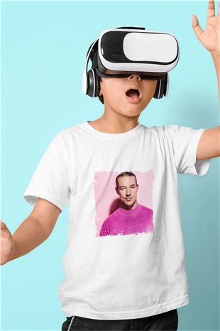 Diplo Baskılı Beyaz Çocuk Tişört