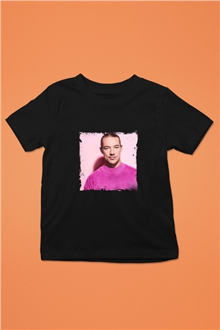 Diplo Baskılı Unisex Siyah Çocuk Tişört
