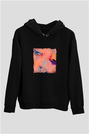 Diplo Baskılı Unisex Siyah Hoodie