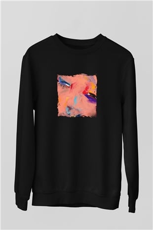 Diplo Baskılı Unisex Siyah Sweatshirt