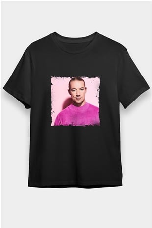 Diplo Baskılı Unisex Siyah Tişört