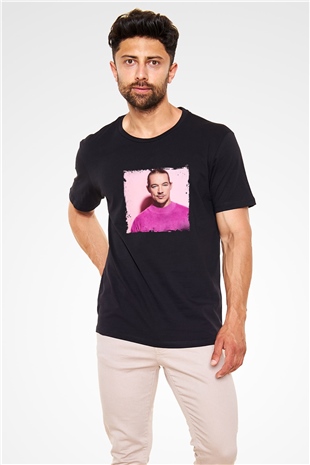 Diplo Baskılı Unisex Siyah Tişört
