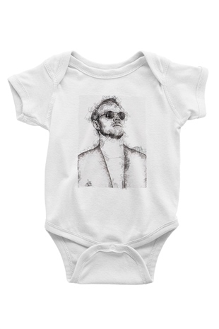 Diplo Beyaz Bebek Body - Zıbın