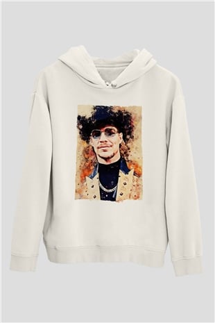 Diplo Beyaz Unisex Kapüşonlu Sweatshirt