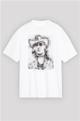 Diplo Beyaz Oversize Tişört Oversize T-shirt - TişörtFabrikası