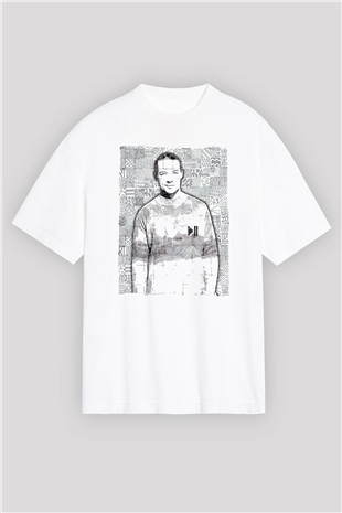 Diplo Beyaz Oversize Tişört Oversize T-shirt - TişörtFabrikası
