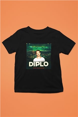 Diplo Siyah Unisex Çocuk Tişört