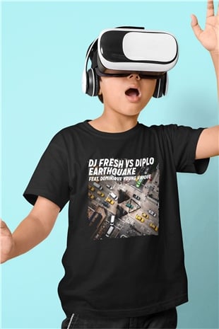 Diplo Siyah Unisex Çocuk Tişört