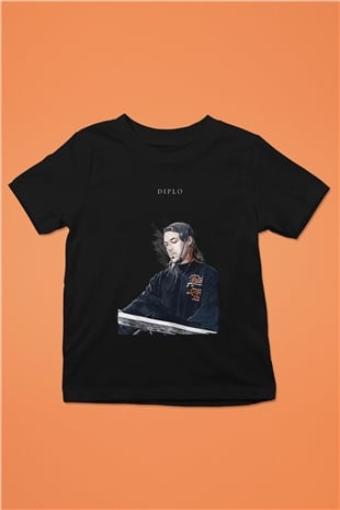 Diplo Siyah Unisex Çocuk Tişört