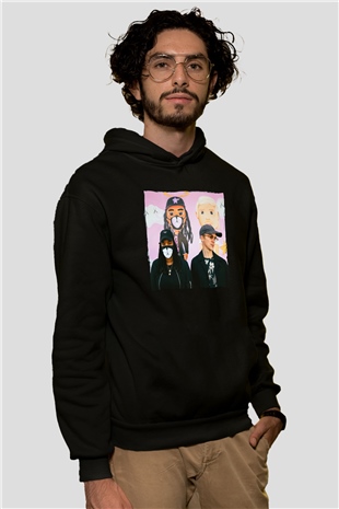 Diplo Siyah Unisex Kapüşonlu Sweatshirt