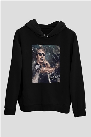 Diplo Siyah Unisex Kapüşonlu Sweatshirt