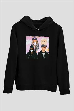 Diplo Siyah Unisex Kapüşonlu Sweatshirt