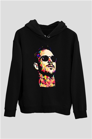 Diplo Siyah Unisex Kapüşonlu Sweatshirt