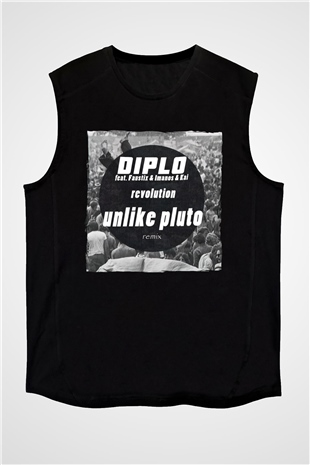 Diplo Siyah Unisex Kolsuz Tişört