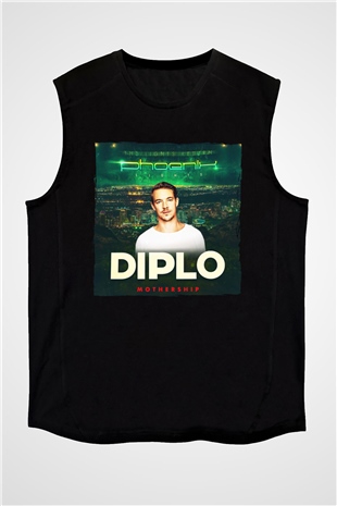 Diplo Siyah Unisex Kolsuz Tişört
