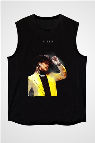 Diplo Siyah Unisex Kolsuz Tişört
