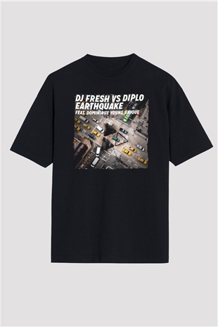 Diplo Siyah Oversize Tişört Oversize T-shirt - TişörtFabrikası