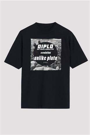 Diplo Siyah Oversize Tişört Oversize T-shirt - TişörtFabrikası
