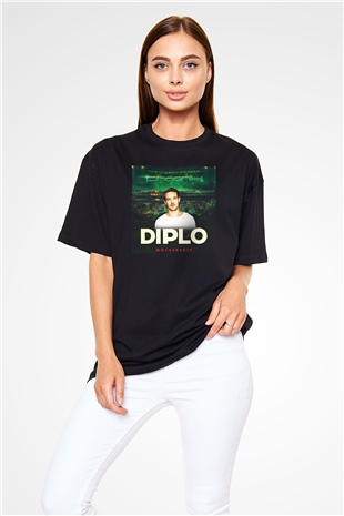 Diplo Siyah Oversize Tişört Oversize T-shirt - TişörtFabrikası