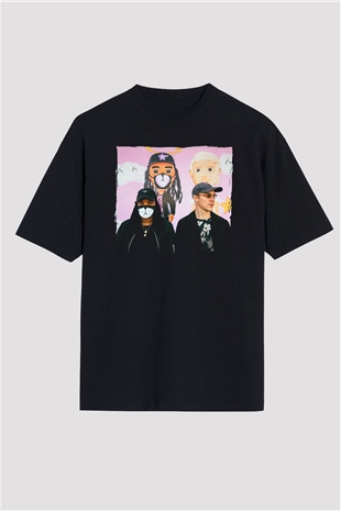 Diplo Siyah Oversize Tişört Oversize T-shirt - TişörtFabrikası
