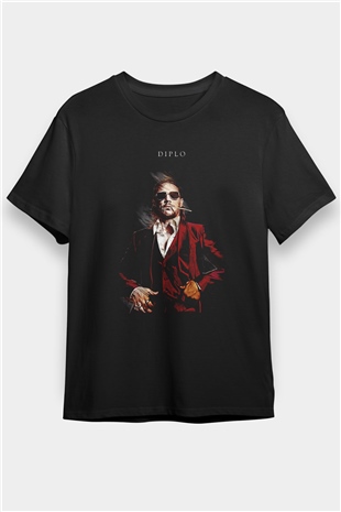 Diplo Siyah Unisex Tişört T-Shirt - TişörtFabrikası