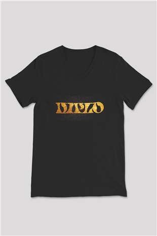 Diplo Siyah Unisex V Yaka Tişört