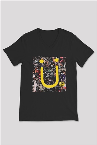 Diplo Siyah Unisex V Yaka Tişört