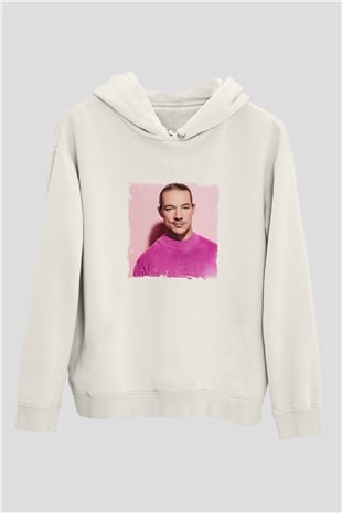 DiploBaskılı Beyaz Hoodie
