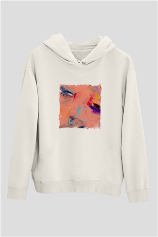 DiploBaskılı Beyaz Hoodie