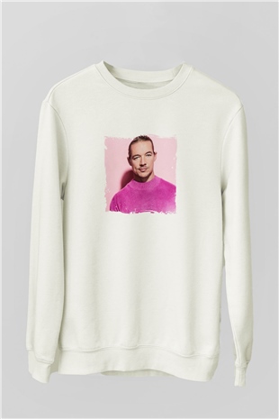 DiploBaskılı Beyaz Sweatshirt