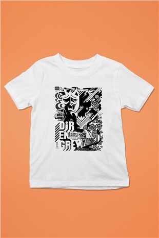 Dir En Grey Baskılı Beyaz Unisex Çocuk Tişört