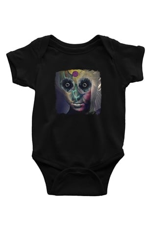 Dir En Grey Baskılı Unisex Siyah Bebek Body - Zıbın