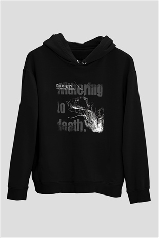 Dir En Grey Baskılı Unisex Siyah Hoodie