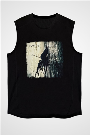 Dir En Grey Baskılı Unisex Siyah Kolsuz Tişört