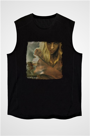 Dir En Grey Baskılı Unisex Siyah Kolsuz Tişört