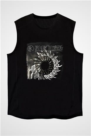 Dir En Grey Baskılı Unisex Siyah Kolsuz Tişört